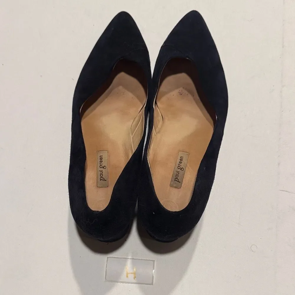 Paul Green Black Suede Heels